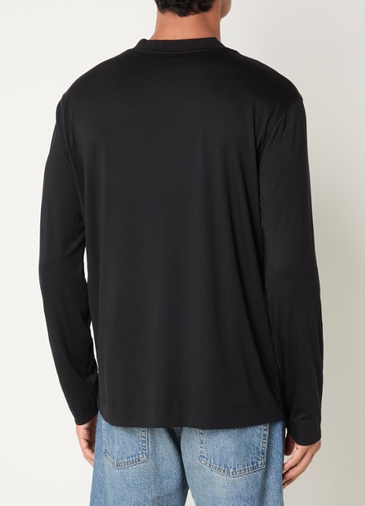 Armani Longsleeve met logo - achterkant zwart