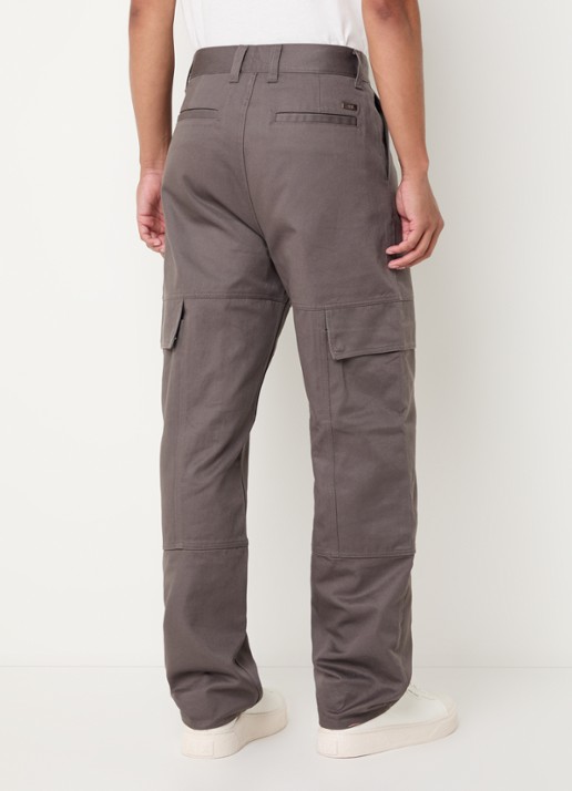 Armani Loose fit cargobroek met klepzakken - achterkant 5 antraciet