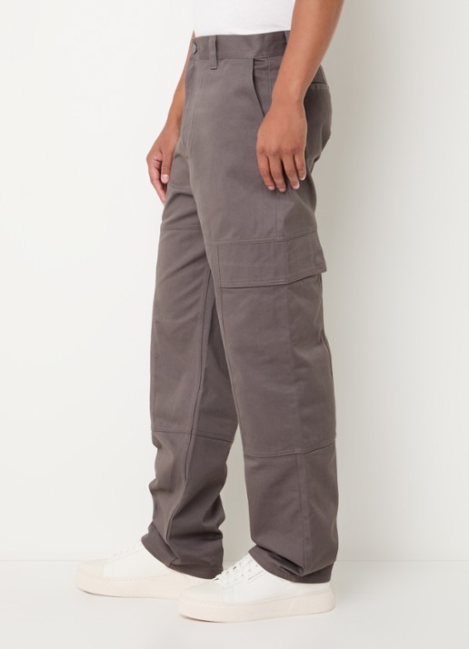 Armani Loose fit cargobroek met klepzakken - detail 4 antraciet