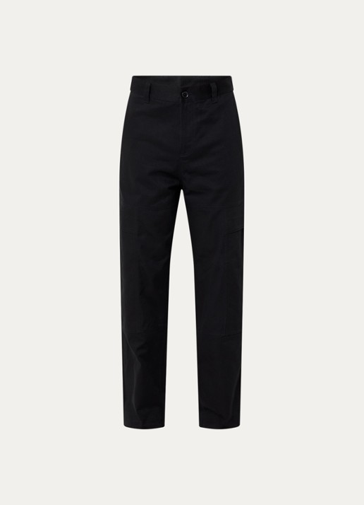 Armani Loose fit cargobroek met klepzakken - voorkant zwart