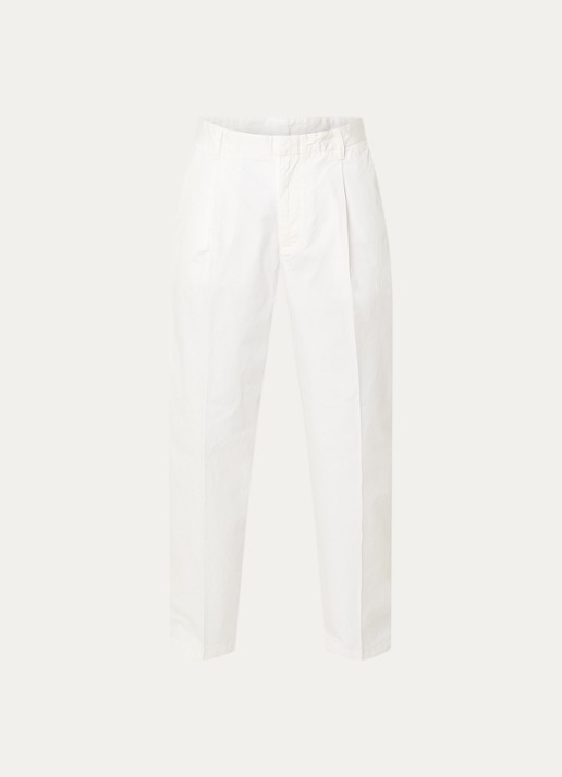 Armani Loose fit chino met steekzakken - voorkant 4 gebroken wit
