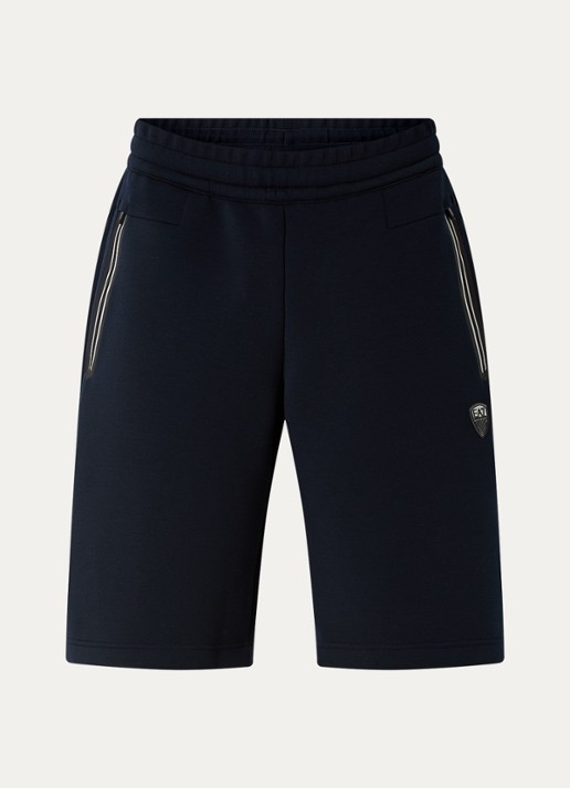 Armani Loose fit joggingbroek met trekkoord en logo - voorkant 2 donkerblauw