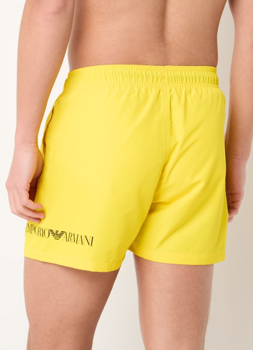 Armani Loose fit korte broek met logoprint en steekzakken - achterkant 2 citroengeel