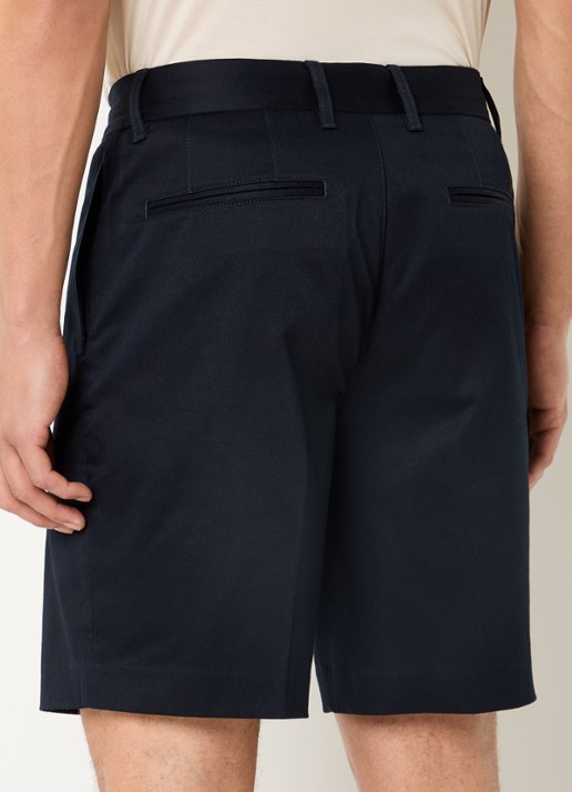 Armani Loose fit korte broek met steekzakken  - achterkant donkerblauw