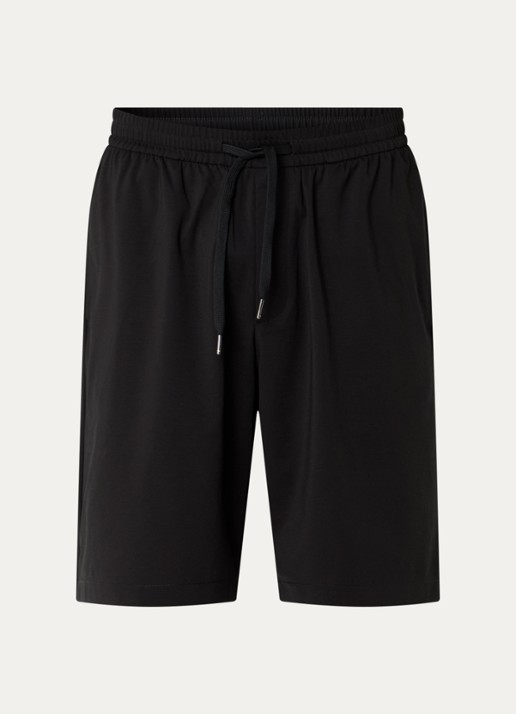 Armani Loose fit korte broek met steekzakken - voorkant 3 zwart