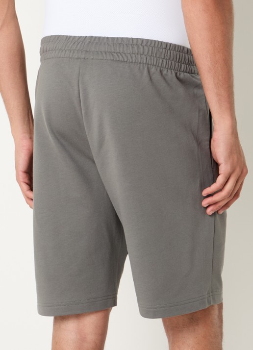 Armani Loose fit korte joggingbroek met logo - achterkant 4 middengrijs