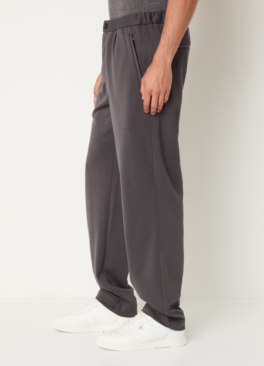Armani Loose fit pantalon met steekzakken - detail 2 donkergrijs