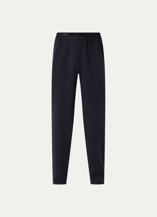 Armani Loose fit pantalon met steekzakken - voorkant donkerblauw