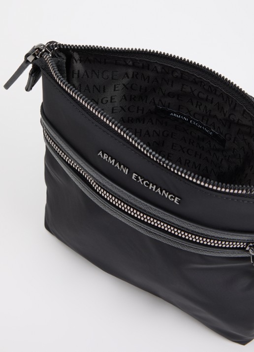 Armani Messenger crossbodytas met logo - detail 3 zwart