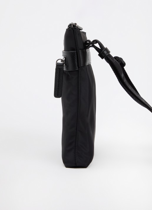 Armani Messenger crossbodytas met logo - detail 4 zwart