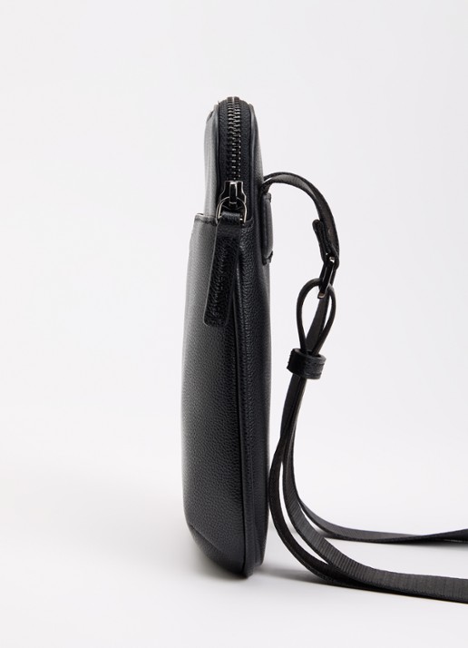 Armani Messenger schoudertas van imitatieleer - detail 4 zwart