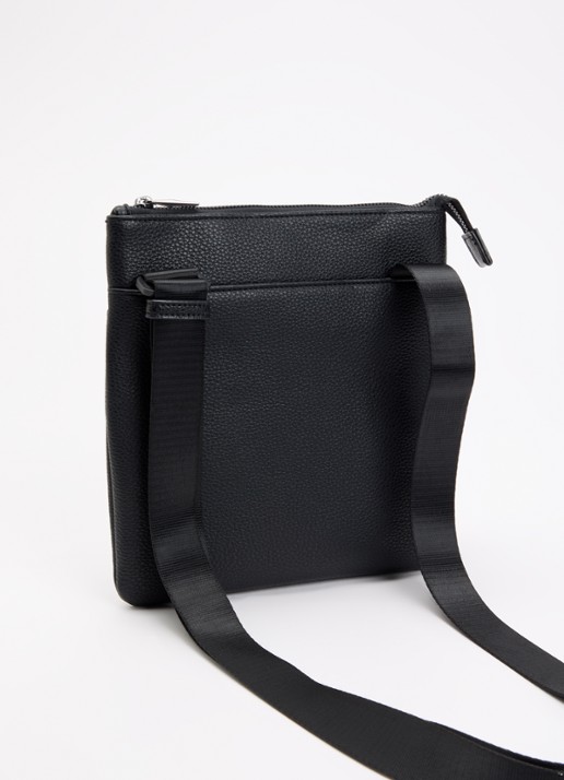 Armani Messenger schoudertas van imitatieleer - achterkant 5 zwart