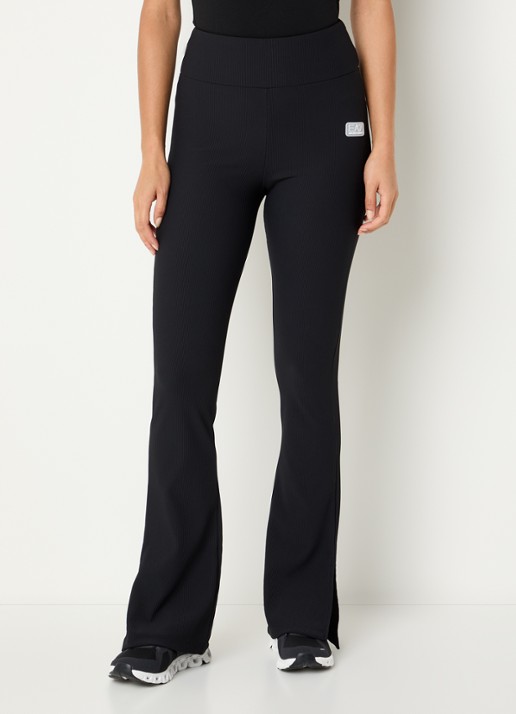Armani Mid waist flared fit trainingslegging met plisse