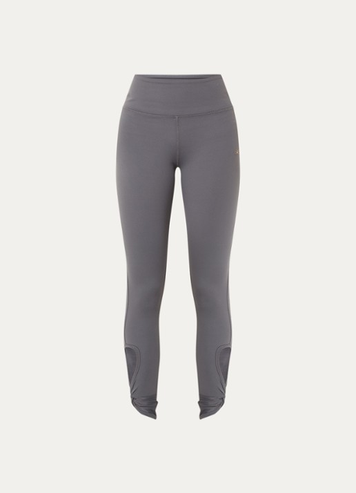 Armani Mid waist skinny fit trainingslegging met cut-out detail - voorkant 2 lichtgrijs