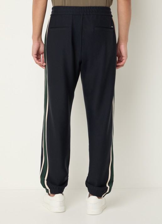 Armani Mid waist tapered fit joggingbroek - achterkant 5 donkerblauw