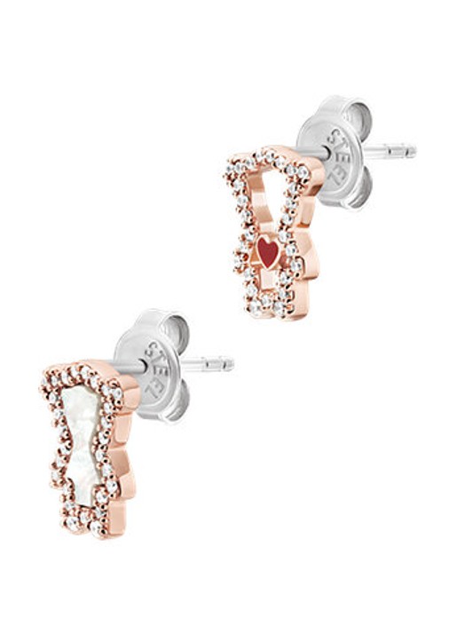 Armani Oorstekers met zirkonia EGS3352221 - voorkant roségoud