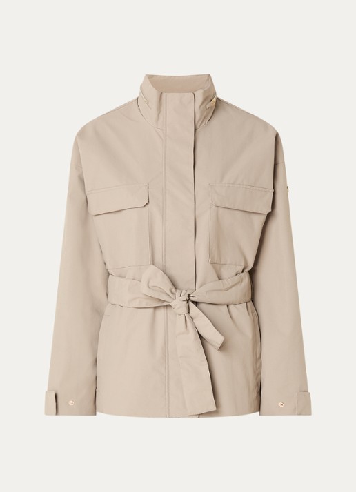 Armani Parka met opbergbare capuchon en klepzakken - voorkant 3 donkerbeige