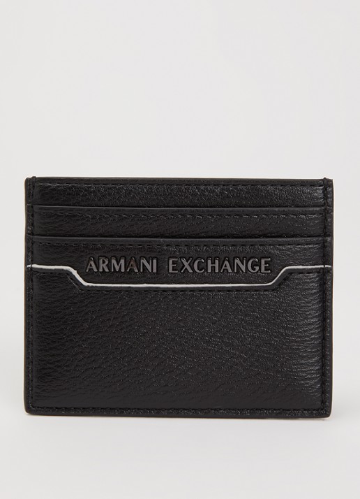 Armani Pasjeshouder met logo - voorkant antraciet