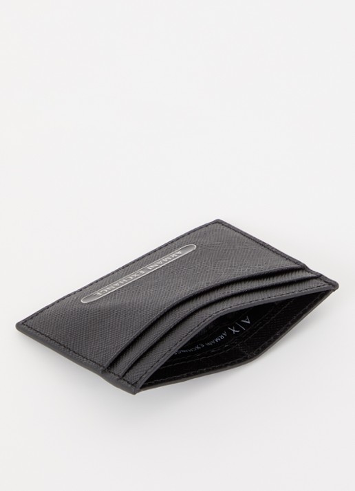 Armani Pasjeshouder met logo - voorkant 3 diepzwart
