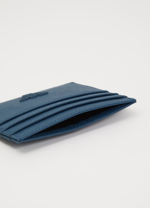 Armani Pasjeshouder met logo - voorkant 2 donkerblauw