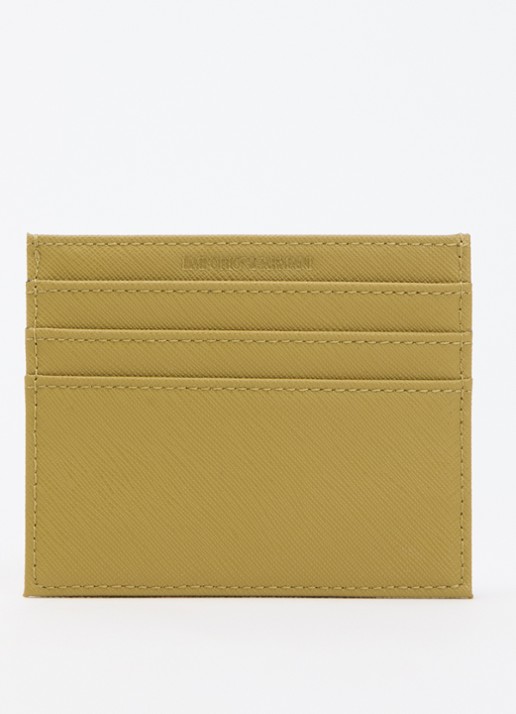 Armani Pasjeshouder met logo  - achterkant olijfgroen