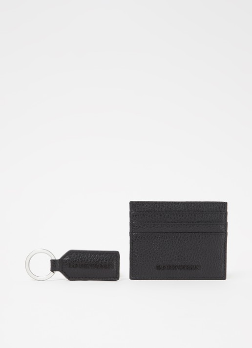 Armani Pasjeshouder met sleutelhanger van leer