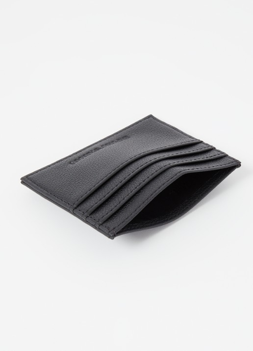 Armani Pasjeshouder van leer met logo - detail 3 zwart