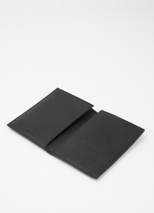 Armani Paspoortetui van leer - voorkant 2 zwart