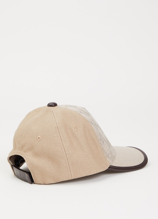 Armani Pet van denim met logoprint - detail beige