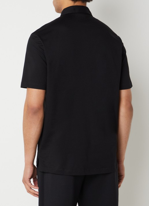 Armani Polo met logo - achterkant 4 zwart