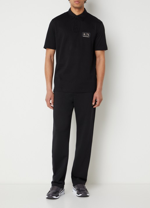 Armani Polo met logo - voorkant 2 zwart