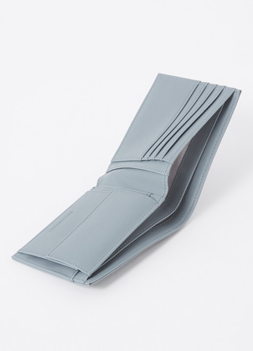 Armani Portemonnee met logo en structuur - voorkant 2 grijs