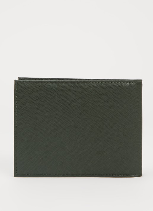 Armani Portemonnee met logo en structuur - achterkant 3 bronsgroen