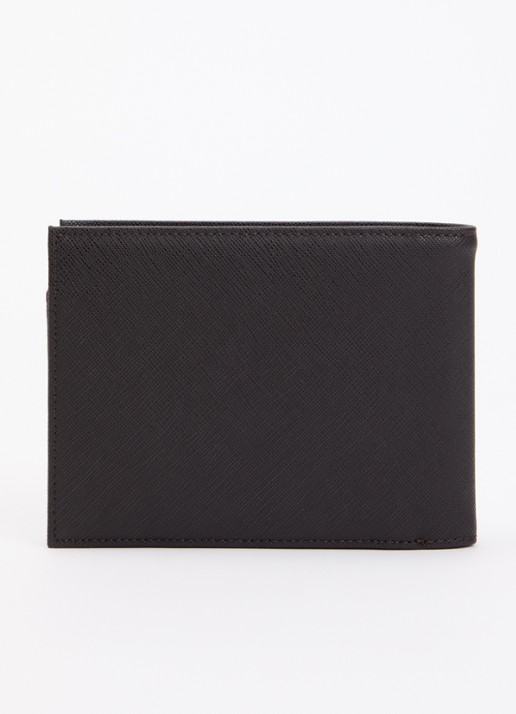 Armani Portemonnee met logo en structuur - achterkant donkerbruin