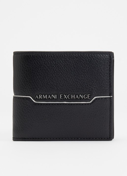 Armani Portemonnee met logo - voorkant 3 diepzwart