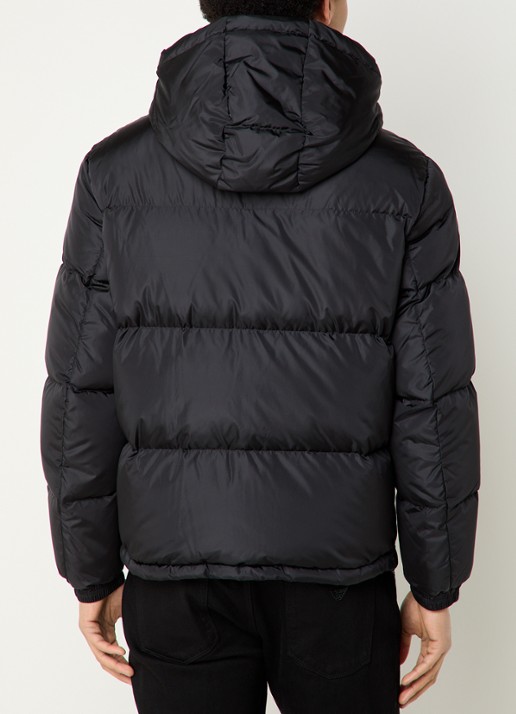 Armani Puffer jack met afneembare capuchon - achterkant 3 zwart