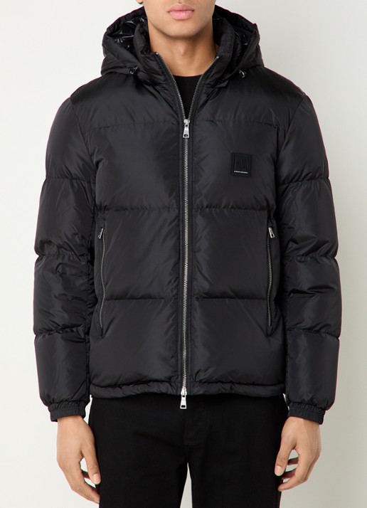 Armani Puffer jack met afneembare capuchon