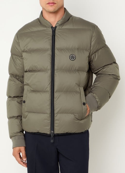 Armani Puffer jack met donsvulling en steekzakken