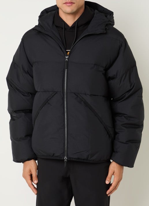 Armani Puffer jack met steekzakken en capuchon