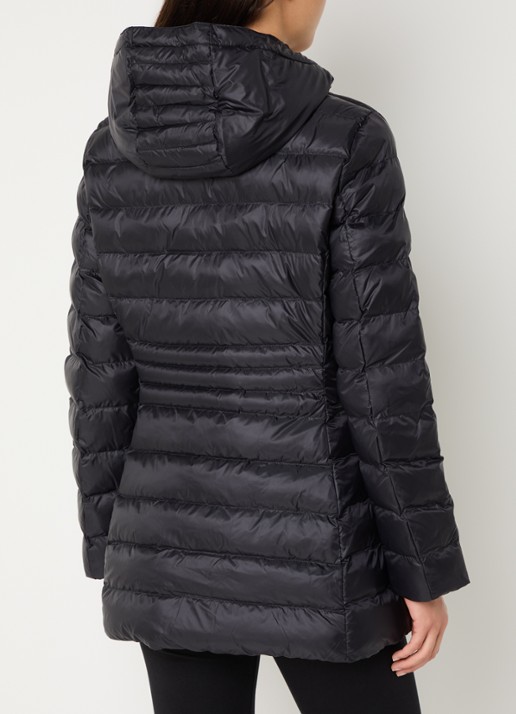 Armani Puffer jas met capuchon - achterkant zwart