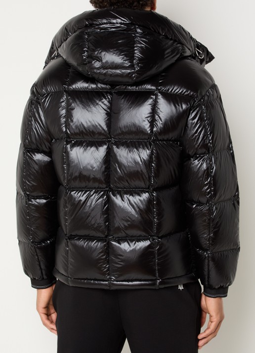 Armani Pufferjas met donsvulling en ritszakken - achterkant 4 black-uc001
