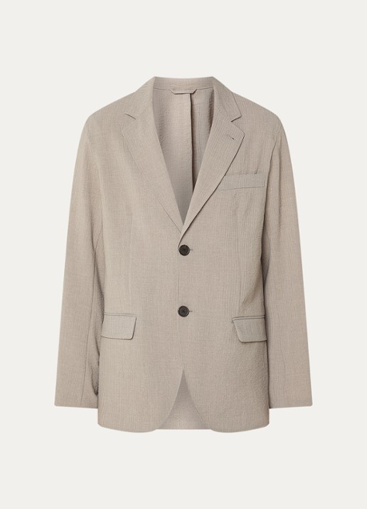 Armani Regular fit colbert met klepzakken - voorkant 2 donkerbeige