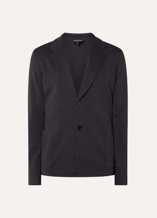 Armani Regular fit colbert met steekzakken - voorkant zwart