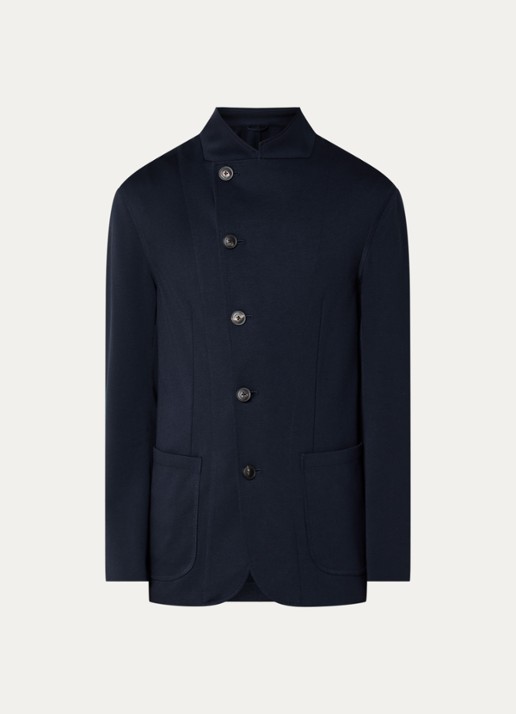 Armani Regular fit colbert met steekzakken - voorkant 2 donkerblauw