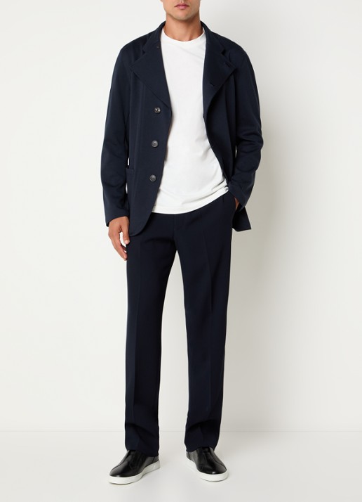 Armani Regular fit colbert met steekzakken - voorkant 3 donkerblauw