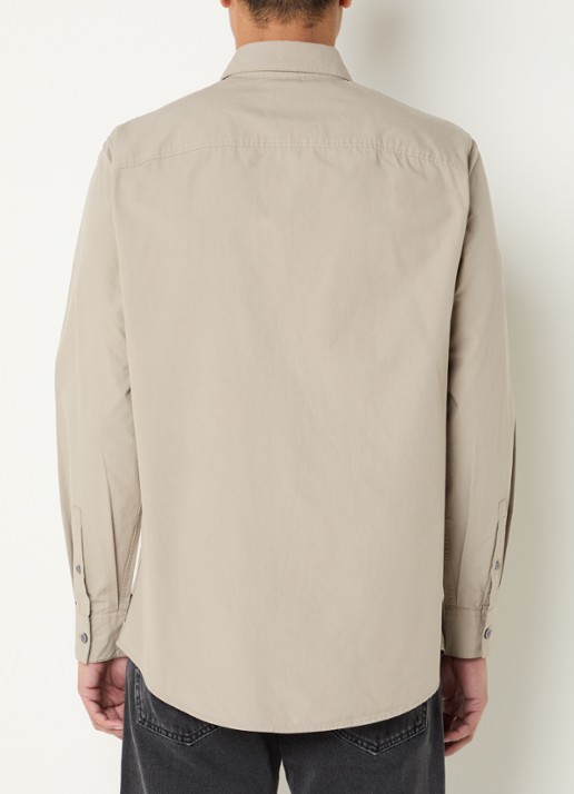 Armani Regular fit overhemd met borstzakken - achterkant 4 khaki