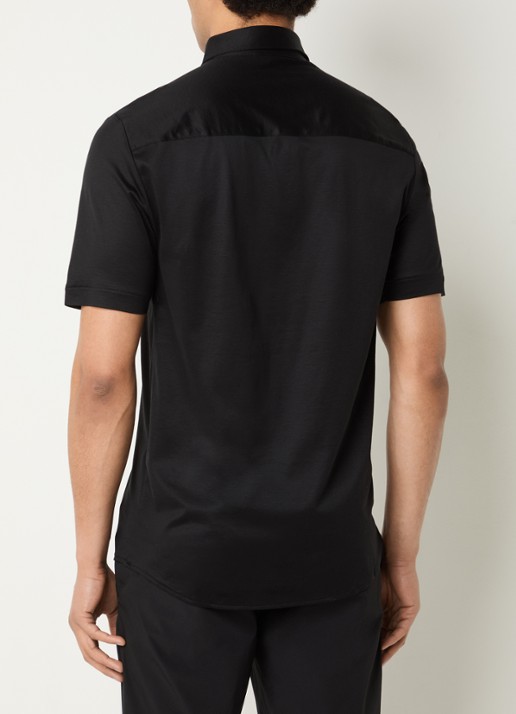 Armani Regular fit overhemd met logo - achterkant zwart