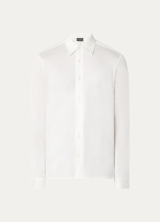 Armani Regular fit overhemd met logo - voorkant 2 wit