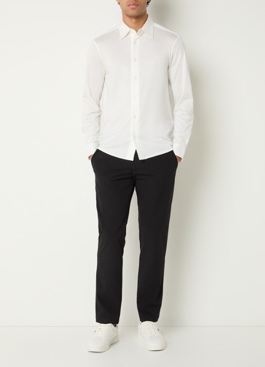 Armani Regular fit overhemd met logo - voorkant 3 wit