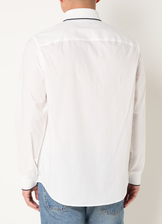 Armani Regular fit overhemd met logoborduring - achterkant 4 wit